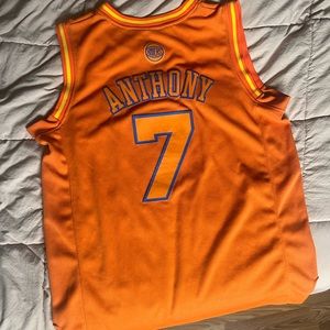 NY Knicks Christmas Orange Carmelo Anthony Jersey